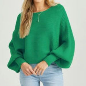 Kelly Green Cozy Sweater